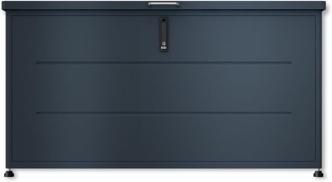 Metzler Auflagenbox, Gartenbox aus massivem Stahl | Aufbewahrungsbox für den Außenbereich | Pulverbeschichtet in RAL 7016 Anthrazit
