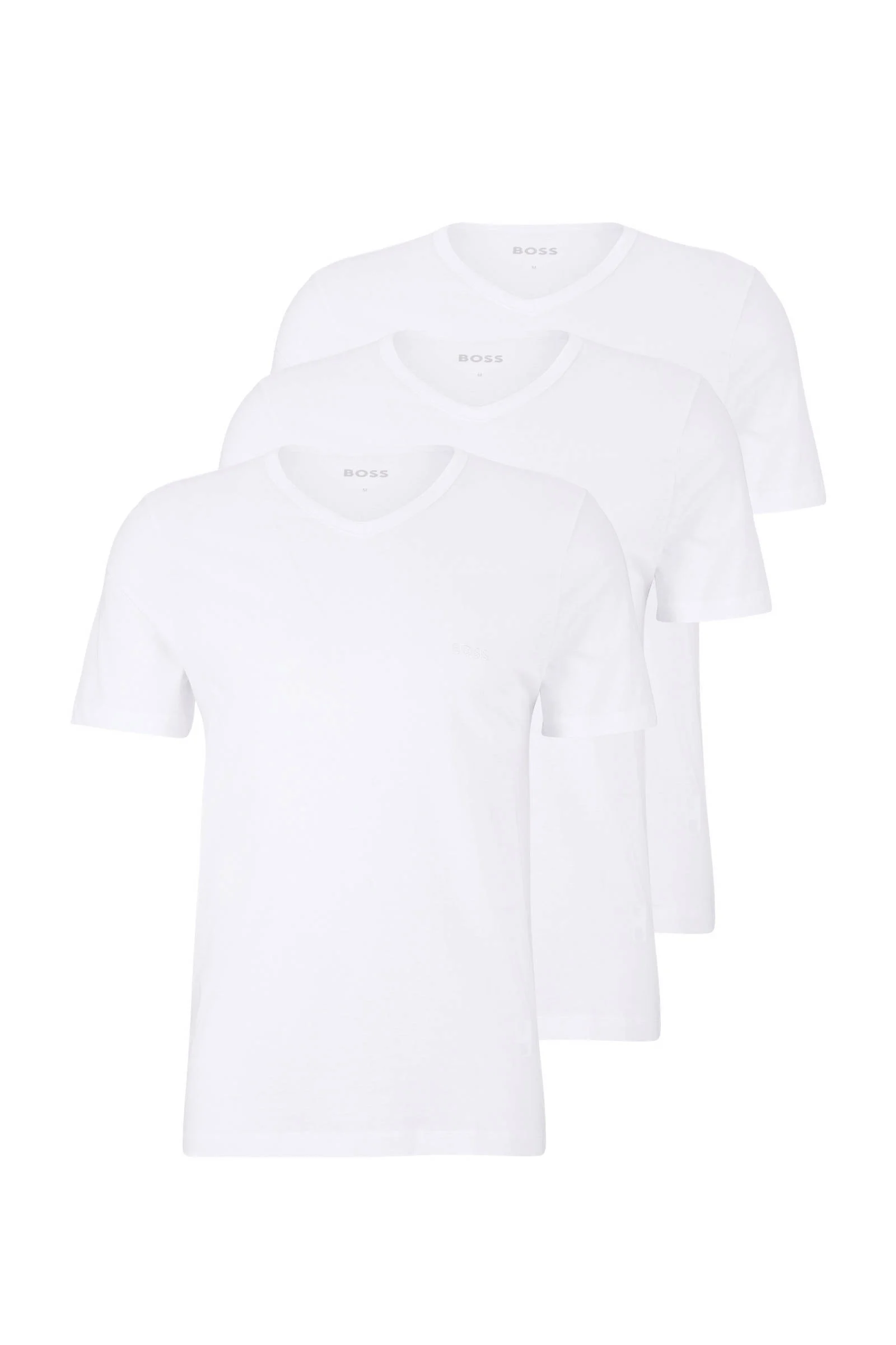 BOSS ondershirt (set van 3) wit