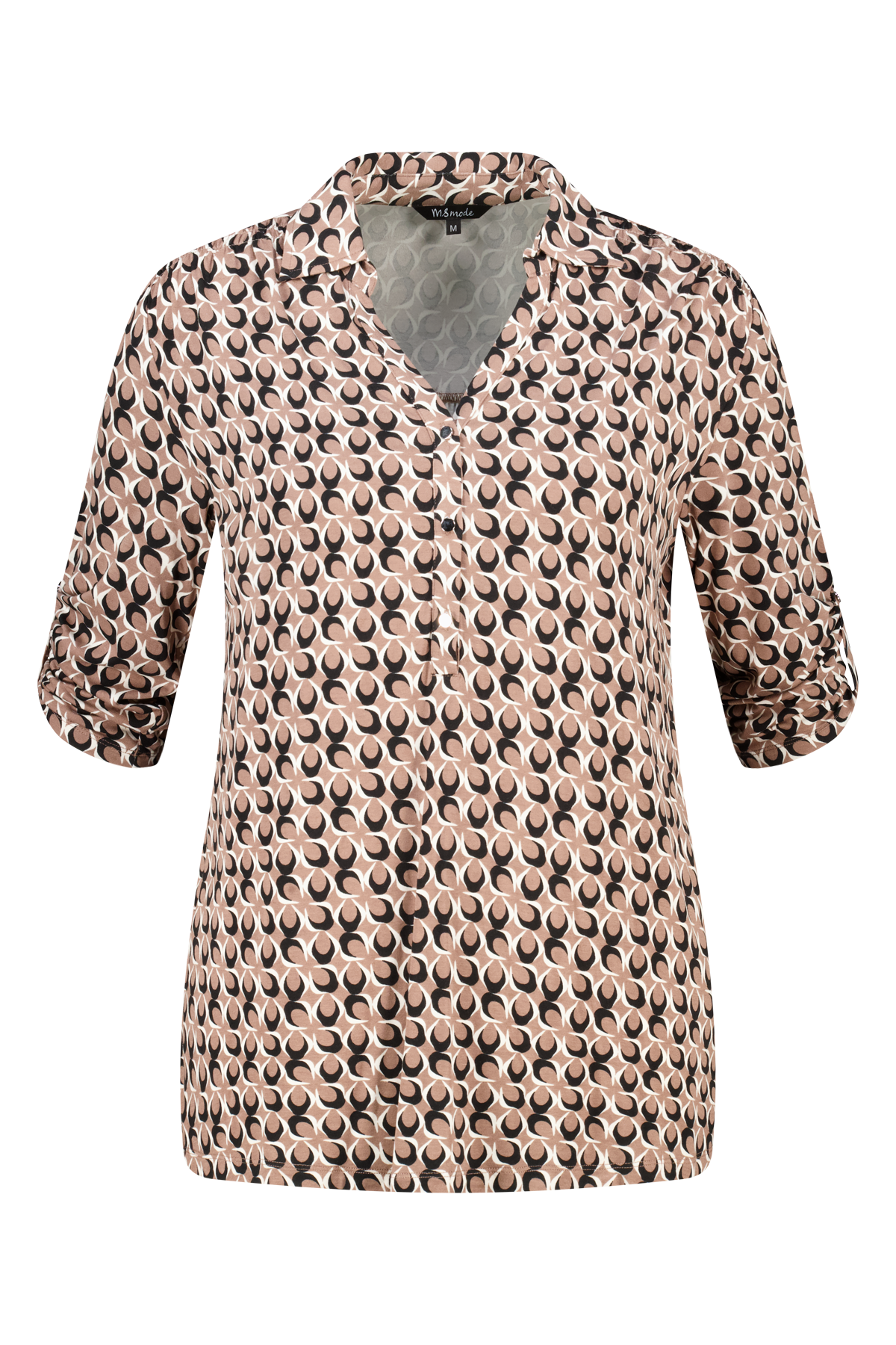 Jersey top met print Multi brown