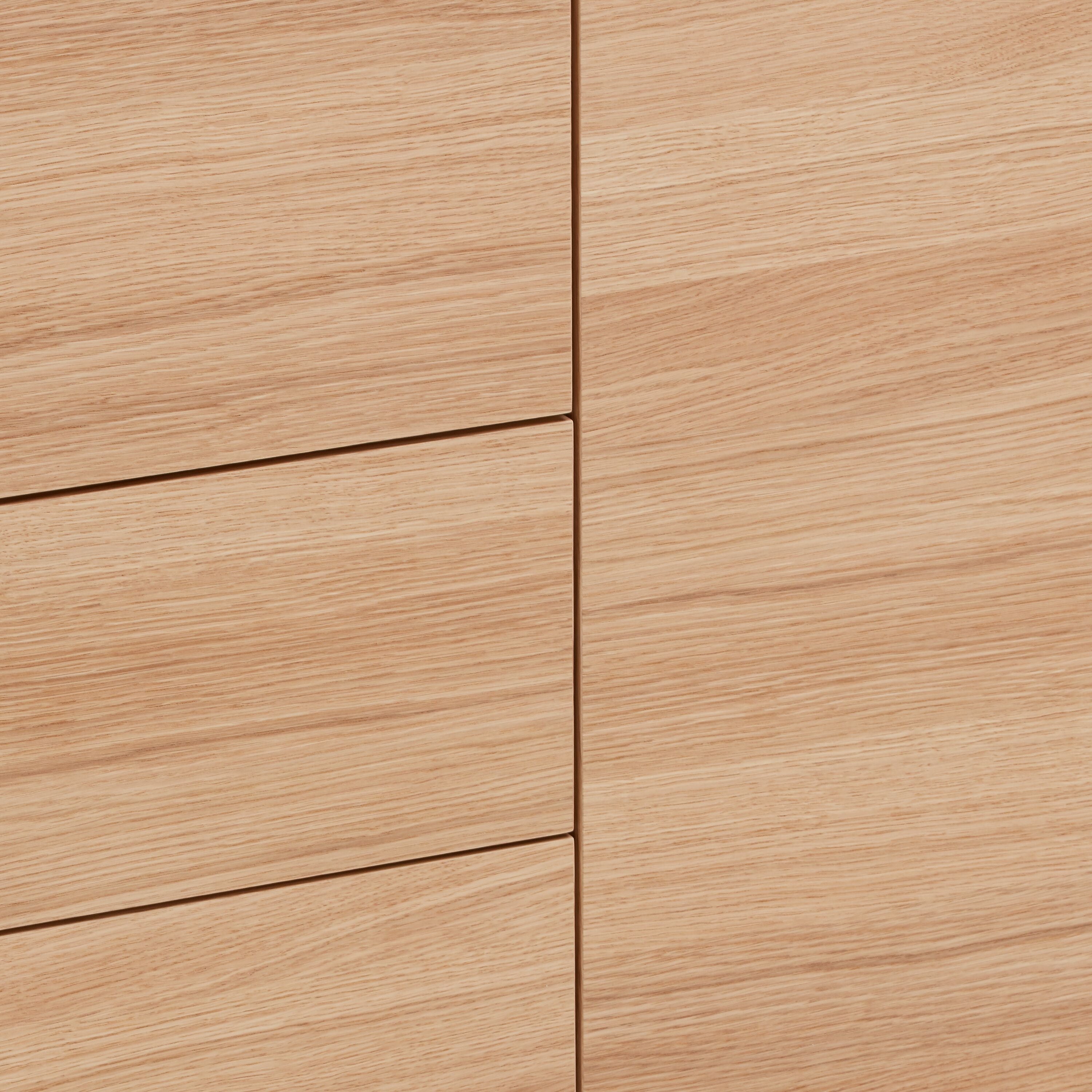 LUX Highboard - Weiss / Eiche / B: 100.0 cm x T: 46.0 cm x H: 123.5 cm