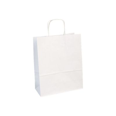 Clairefontaine - 25 Sacs cadeau kraft - 22 cm x 10 cm x 27 cm - blanc