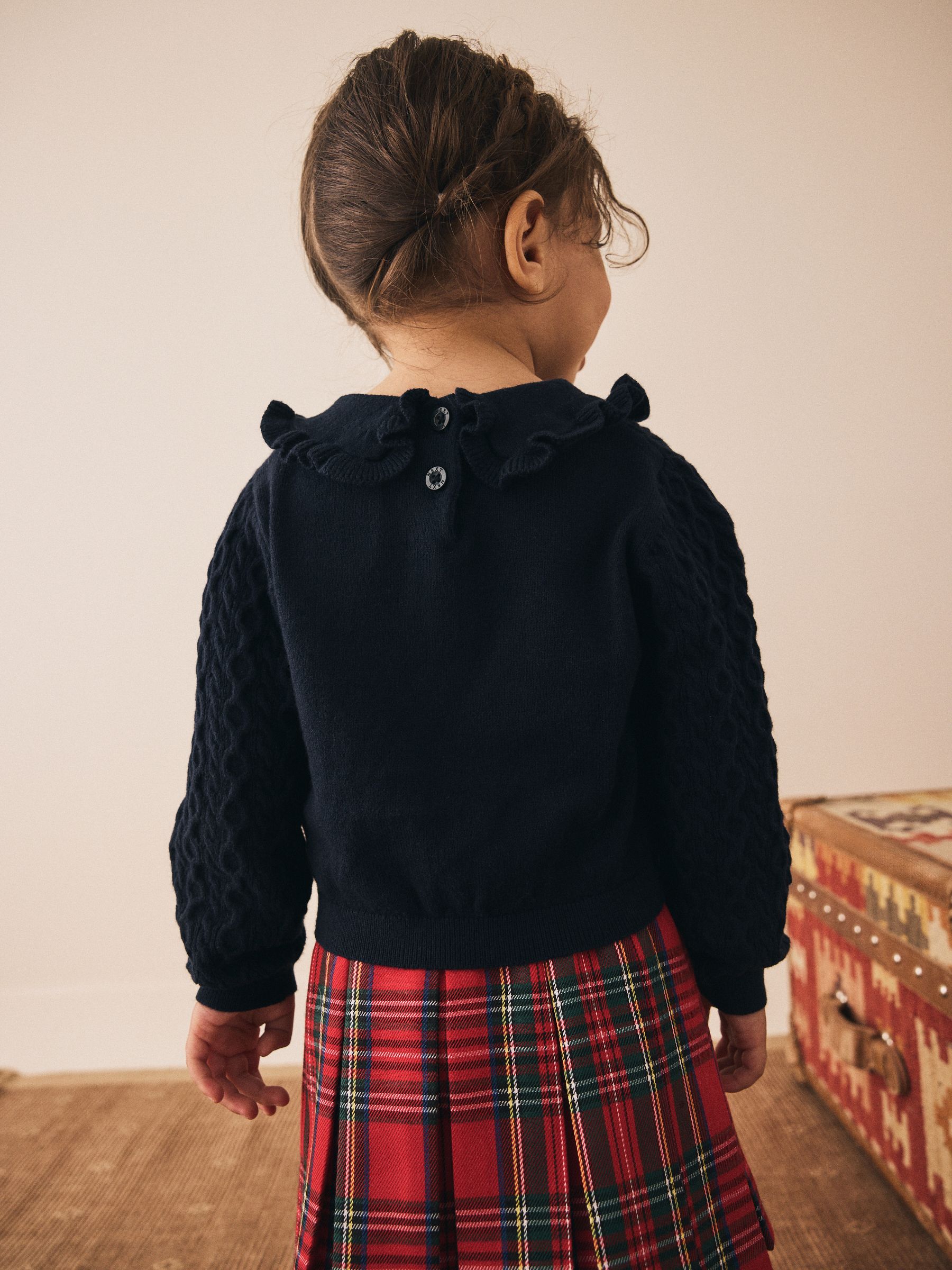Marineblauw - Cashmere Blend Jumper (3mths-7yrs)