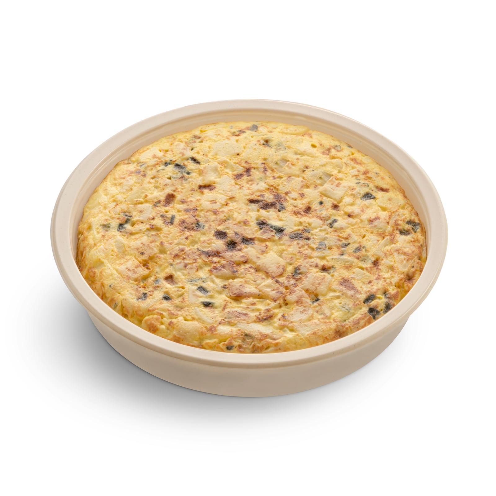 Omelette de pommes de terre aux courgettes prête à manger