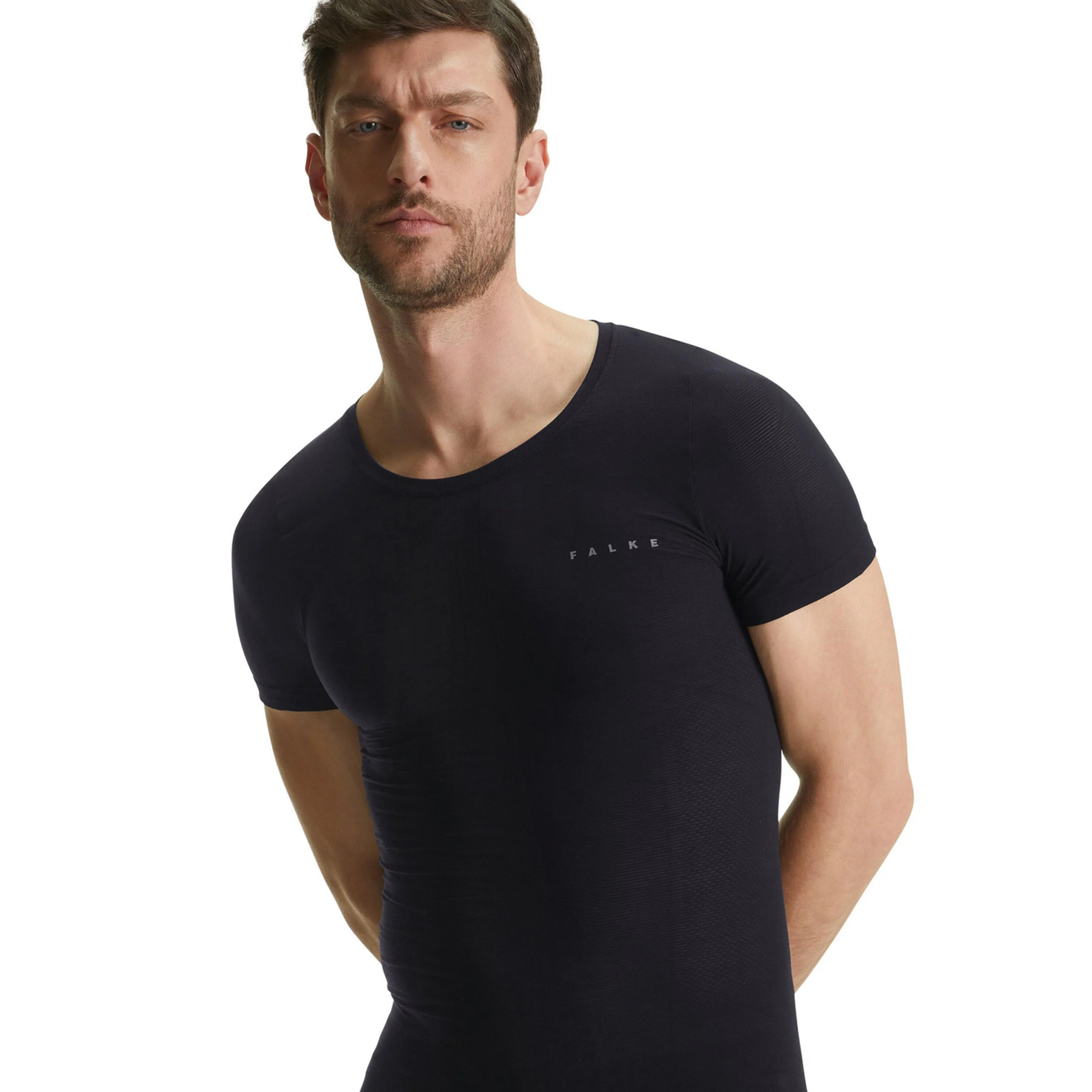Falke Regular Shortsleeve Maillot De Course Hommes - Noir
