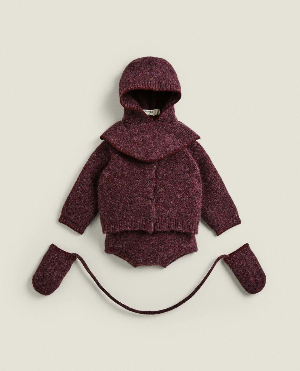 Casaquinho de bebê de alpaca
