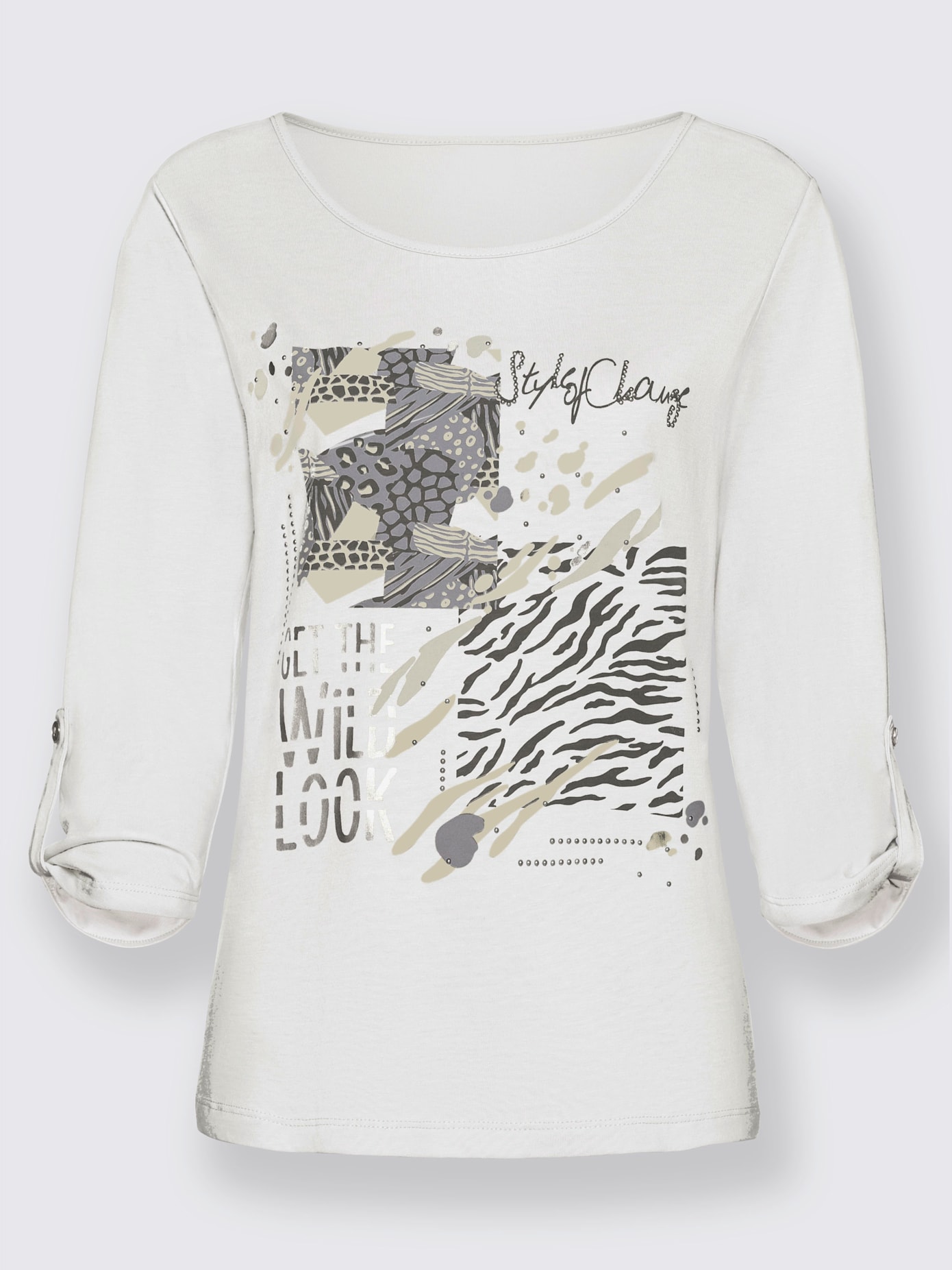 T-shirt à manches 3/4 50% coton