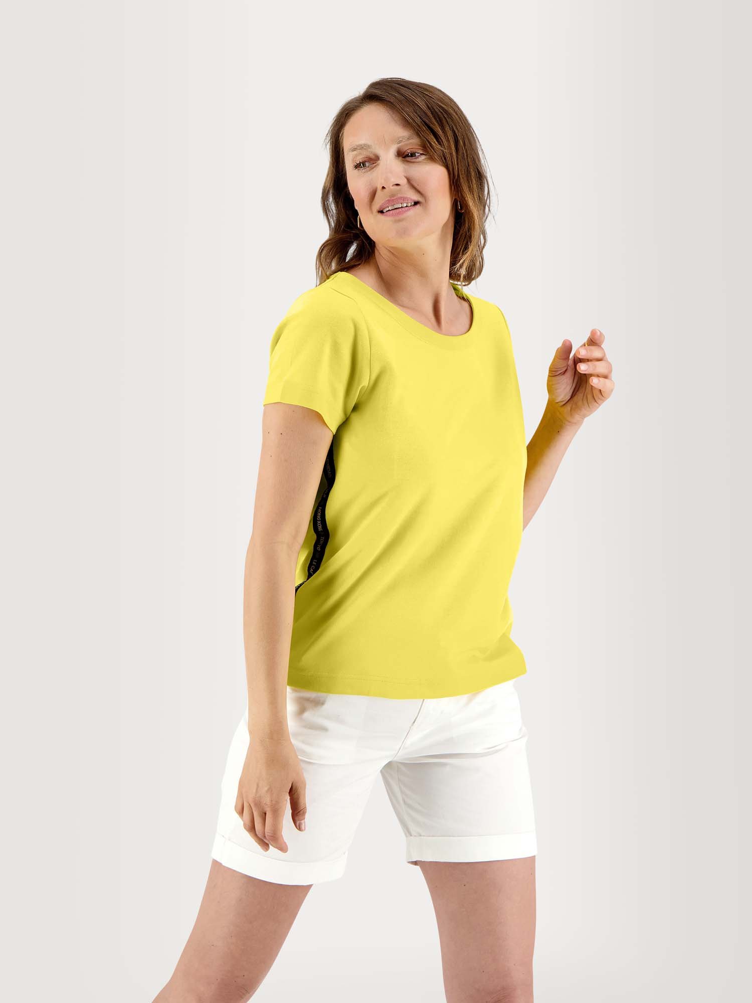 Tee Shirt Femme Pratique Sportive Jaune