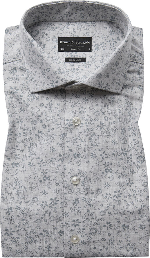 Bruun & Stengade BS Rudy Modern Fit Shirt Light grey