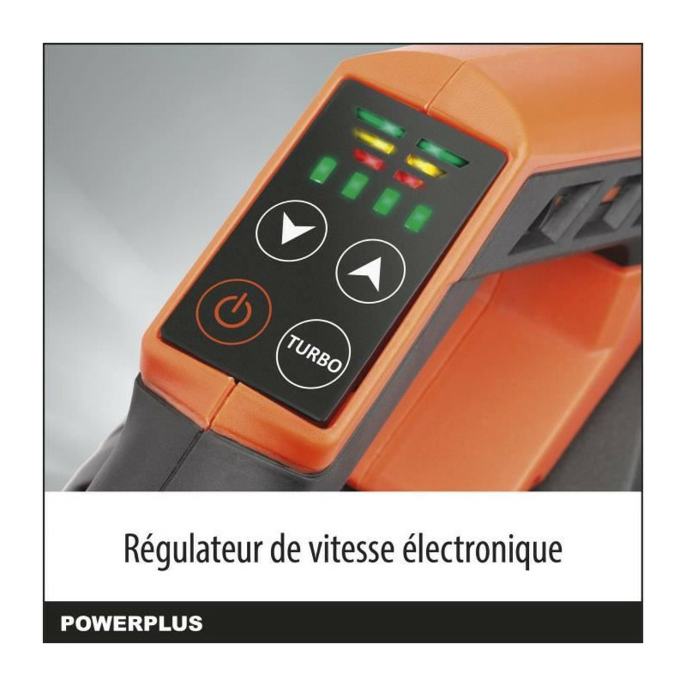 Souffleur de feuilles a batterie 40v dual power powdpg7526 - moteur brushless - livré sans batterie ni chargeur