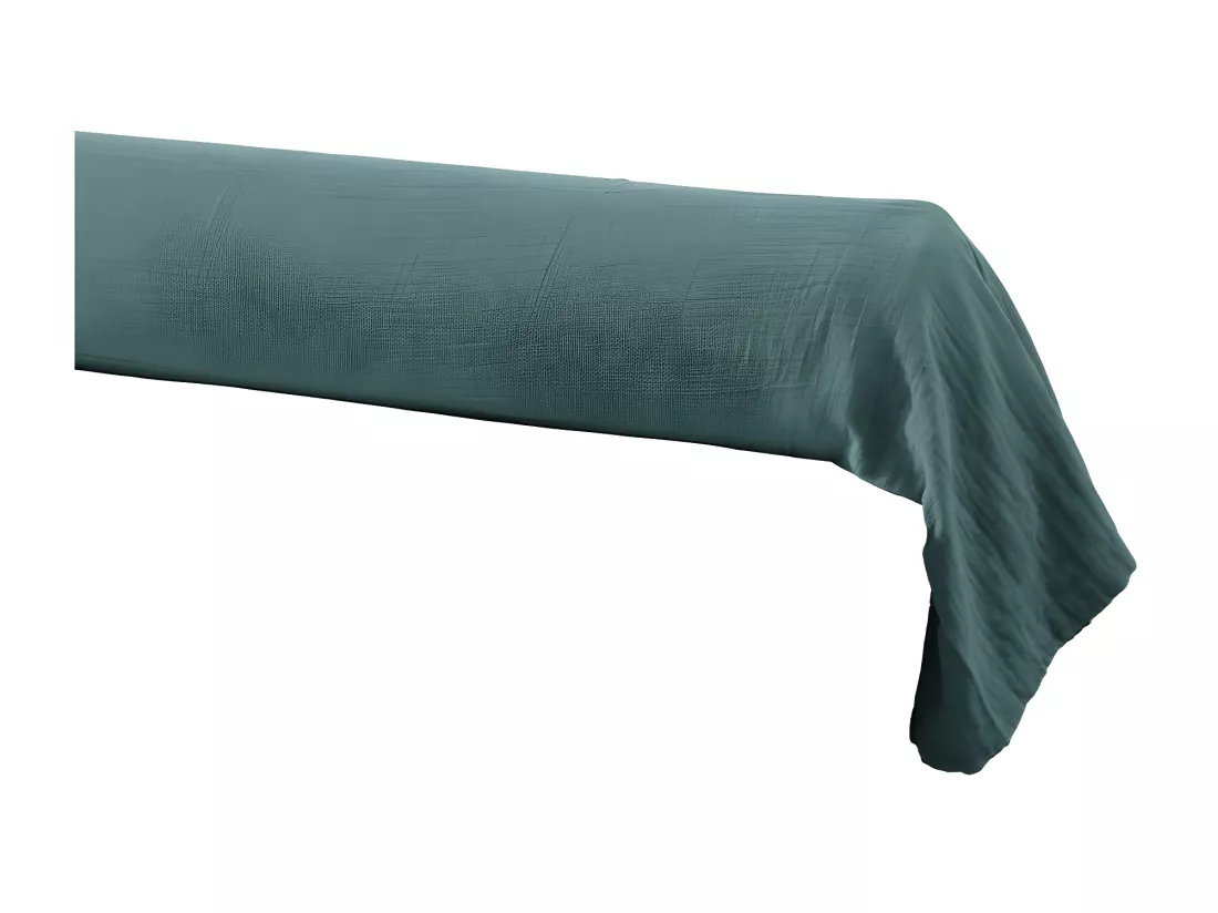 Housse de traversin L.185 cm double gaze de coton bleu canard - PEPA 3