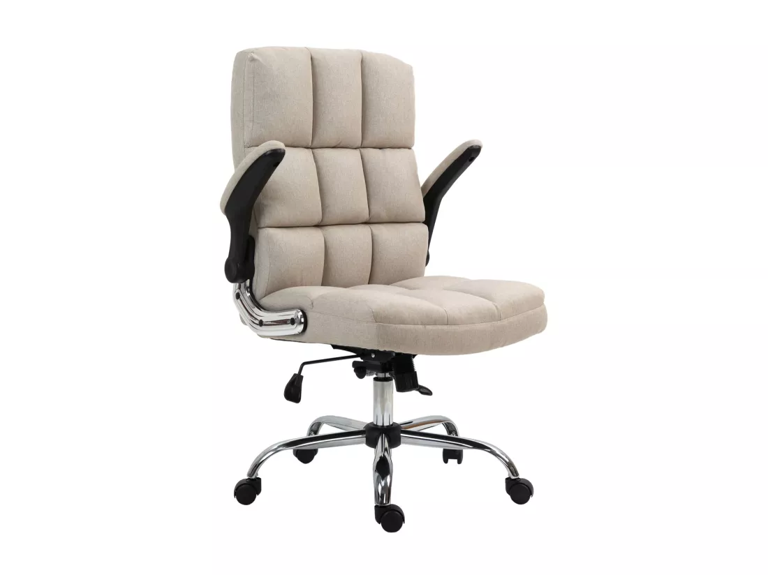 Chaise de bureau MCW-J21, tissu/textile gris-clair