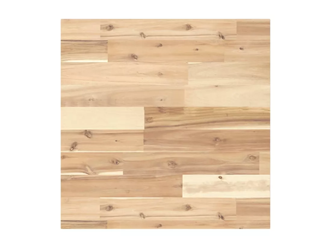 Étagère de vasque murale acier et bois massif d'acacia