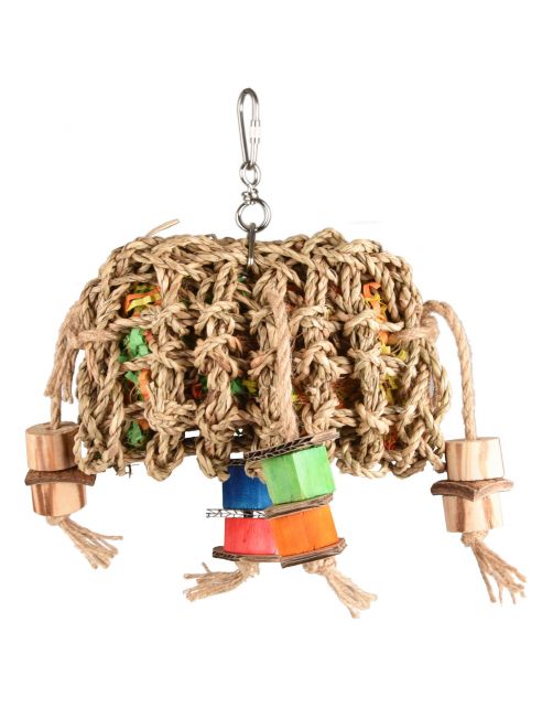 Flamingo Vogelspeelgoed Net Rechthoek - Vogelspeelgoed - 21x10x25 cm Multi-Color