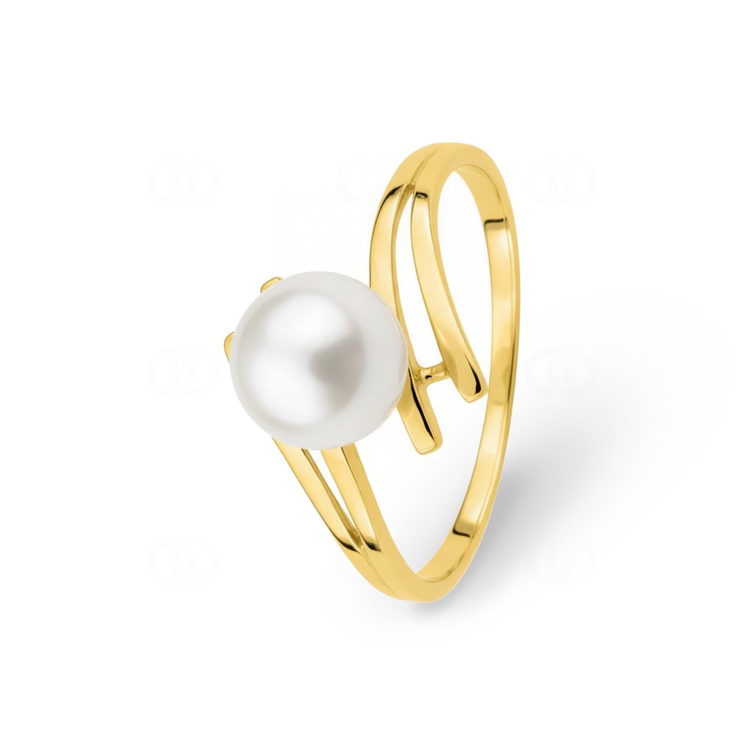 Ring 750/18 K Gelbgold mit Süsswasserzuchtperle Ø 7mm