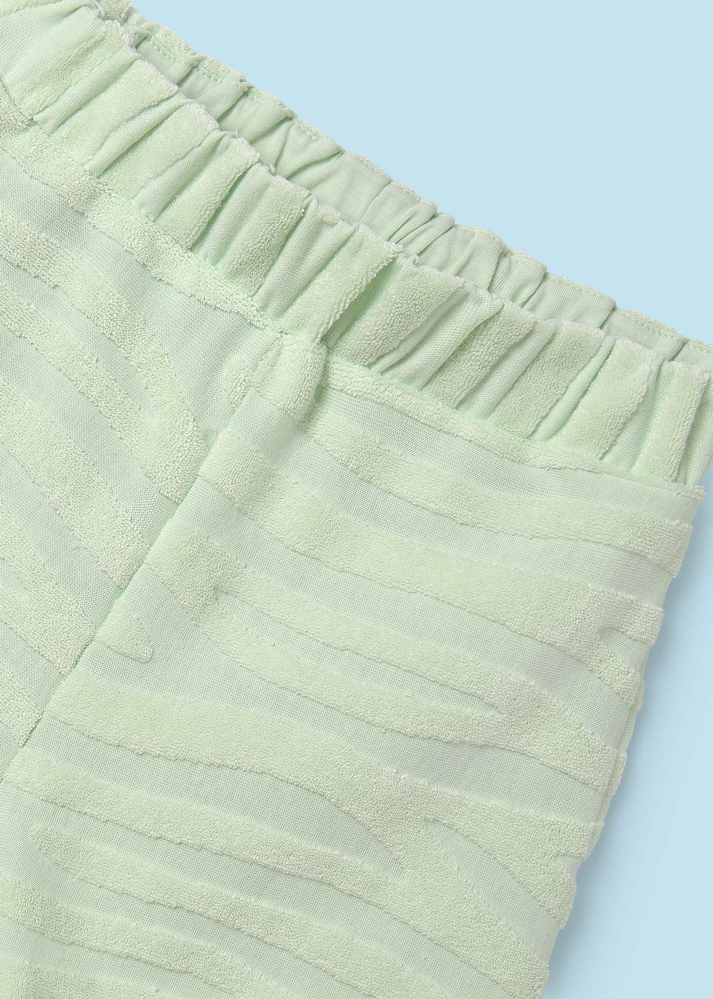 Conjunto de 2 peças para meninas, tecido atoalhado Wasabi