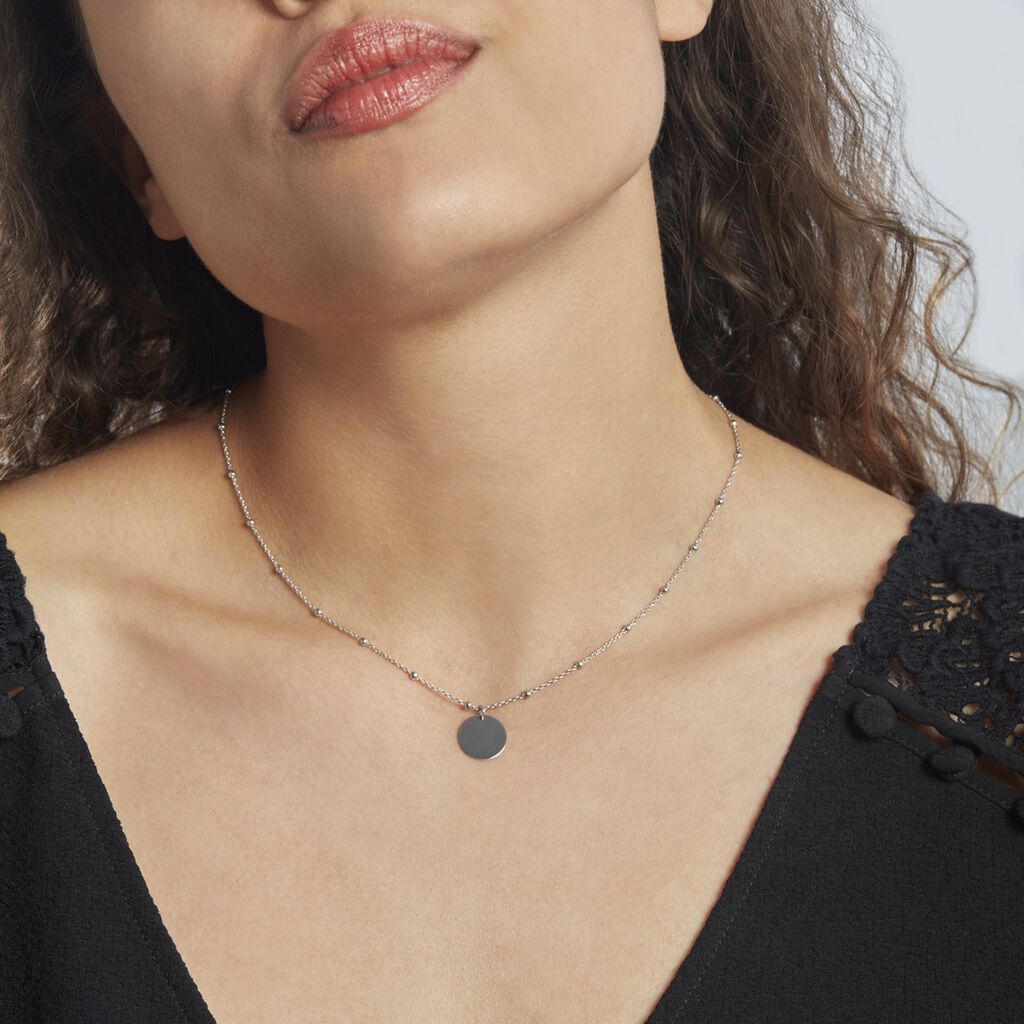 Collier Argent Blanc Mireio
