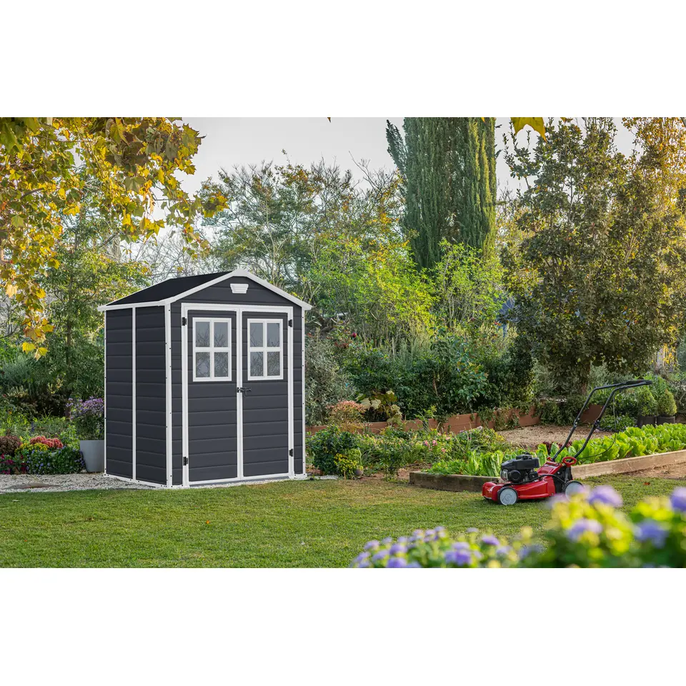 Keter Manor 65 Tuinhuis - 158x152x226 cm - Antraciet