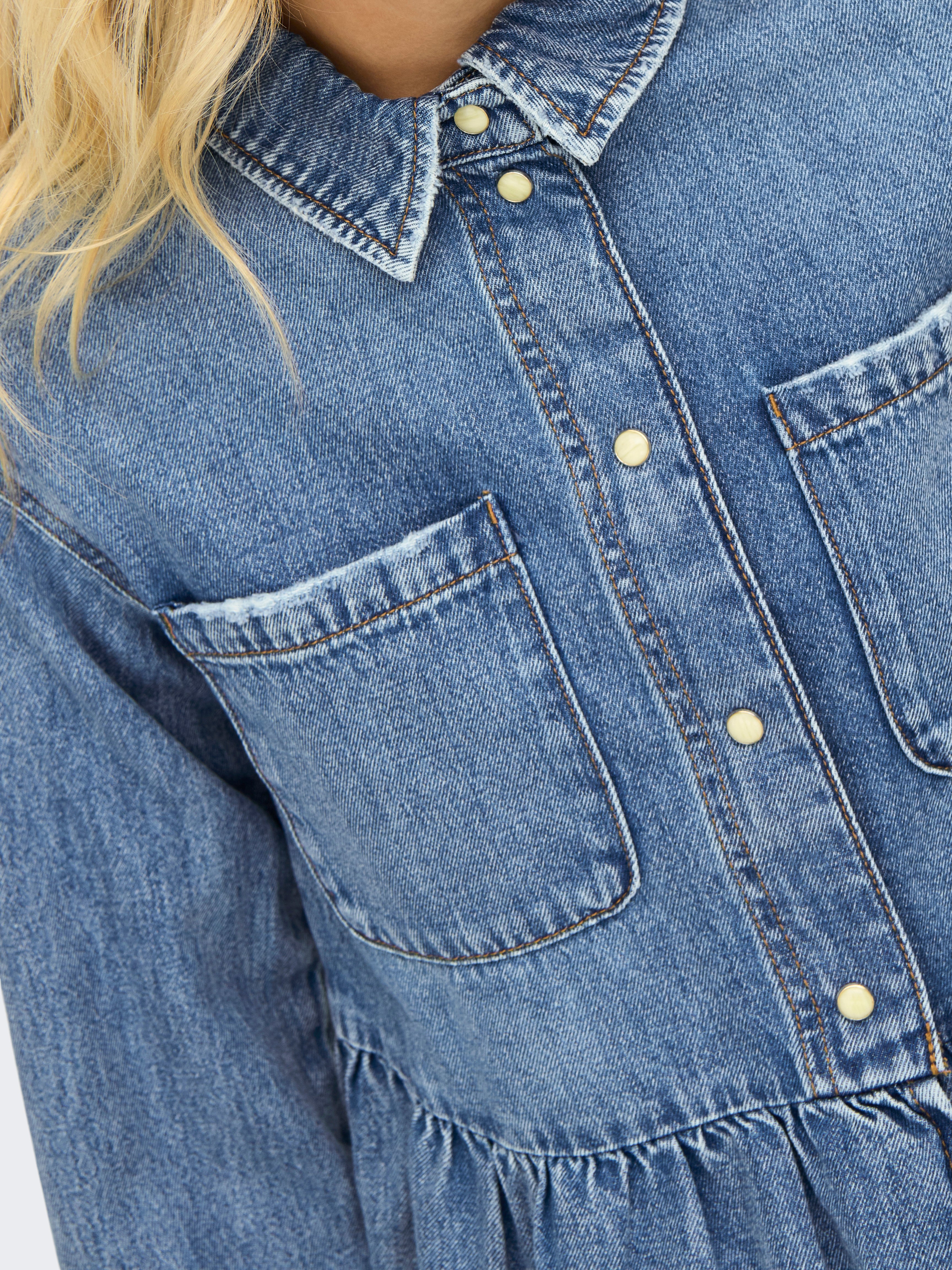 ONLELLI Hemd Medium Blue Denim