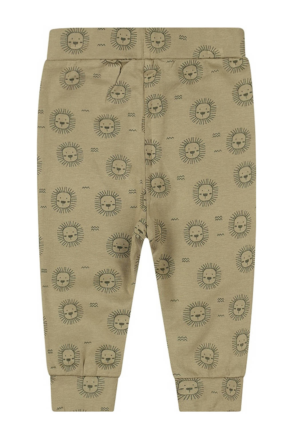 Dirkje baby broek met all over print groen