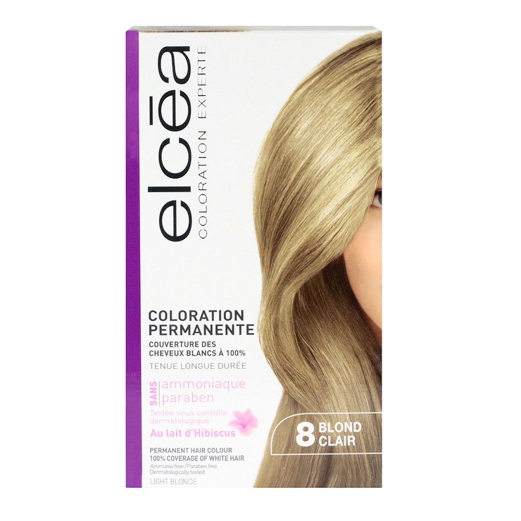 Coloration permanente couleur 8 blond clair