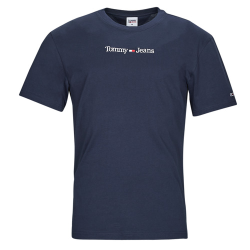 Tommy Jeans - TJM CLASSIC LINEAR LOGO TEE - Marine