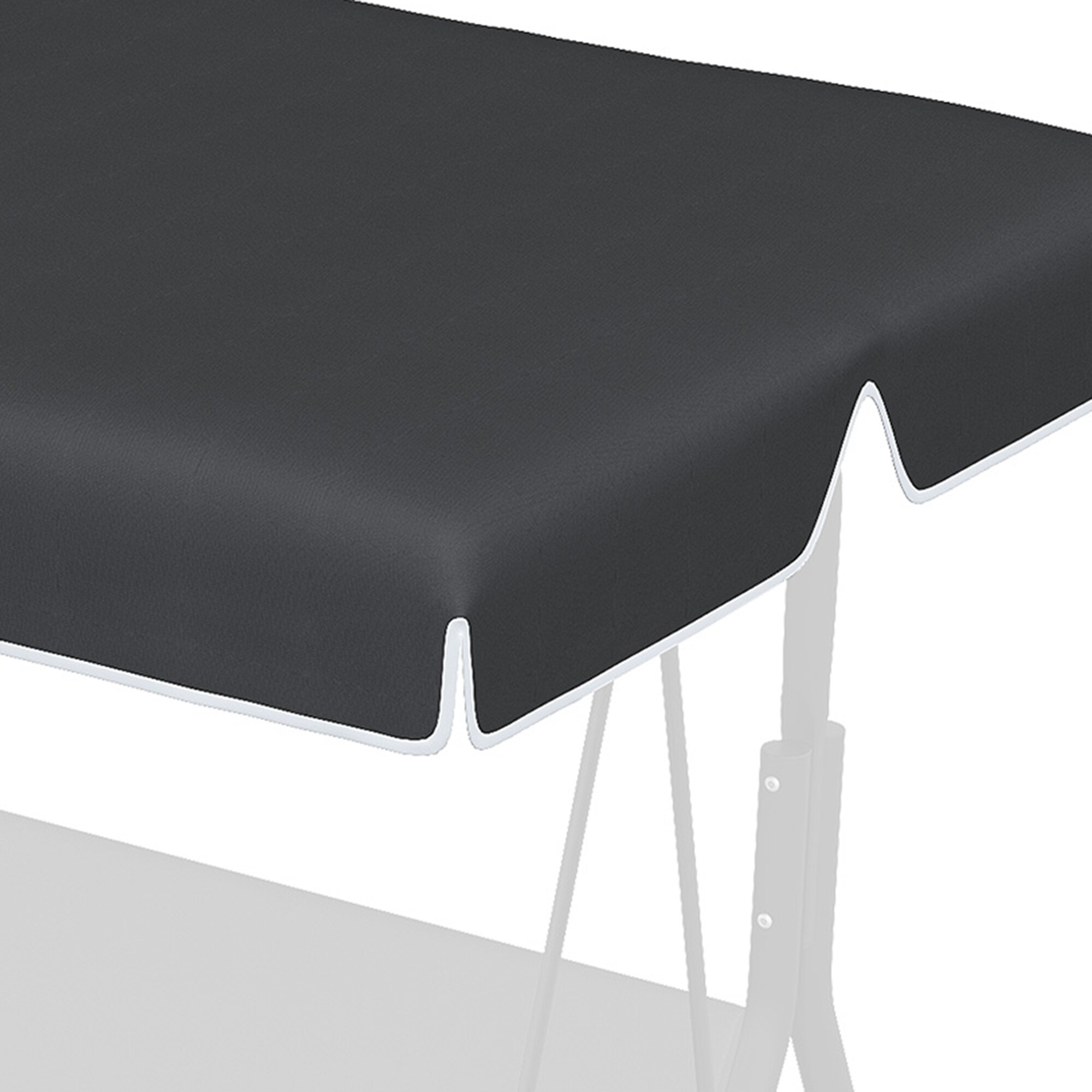Outsunny Hollywoodschaukel Ersatzdach mit Schlaufenbefestigung schwarz 192L x 144B cm