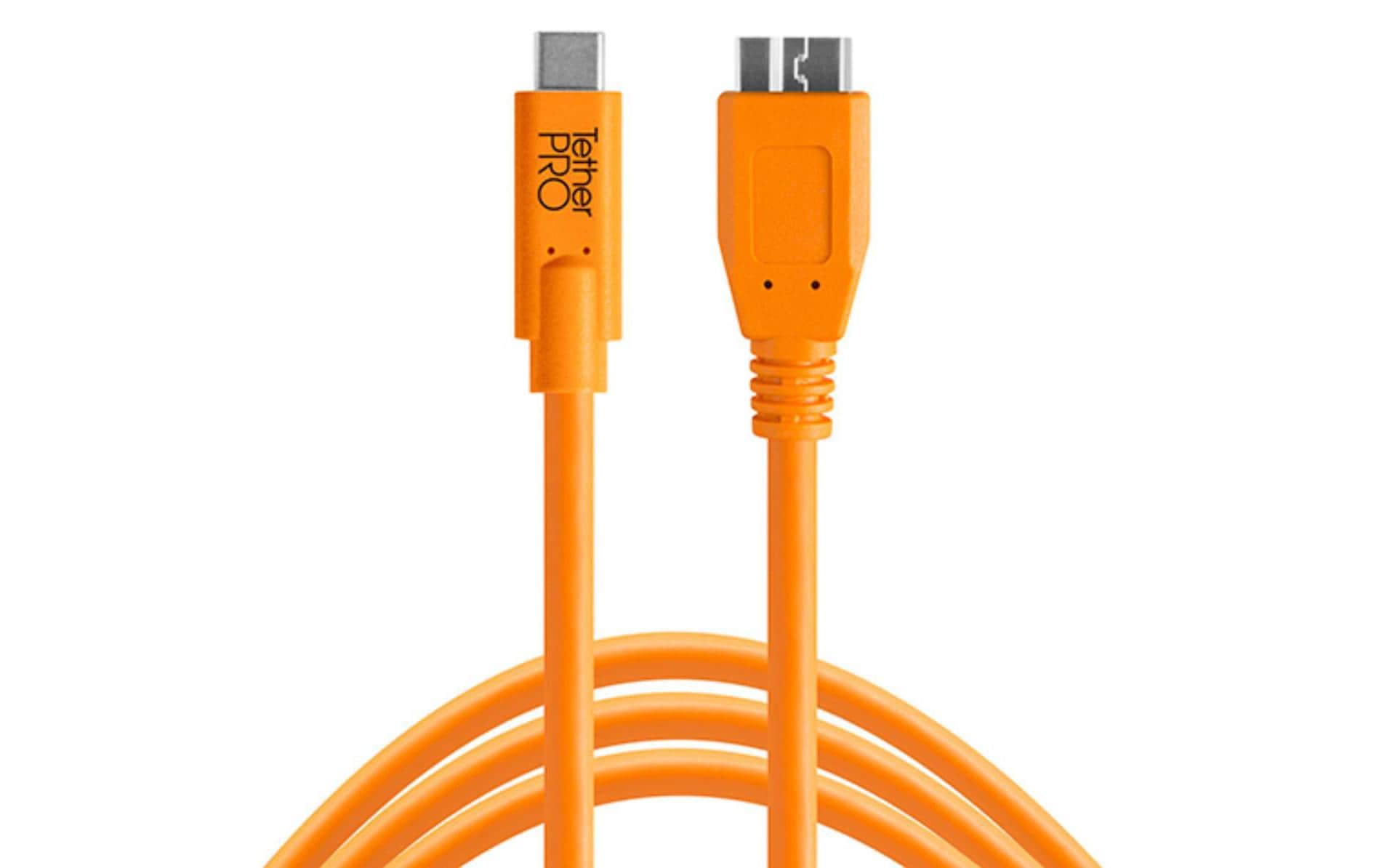 Kabel TetherPro USB-C / 3.0 Micro-B 4.6 Meter – orangeUSB-C zu 3.0 Micro-USB Kabel, 4.6 Meter