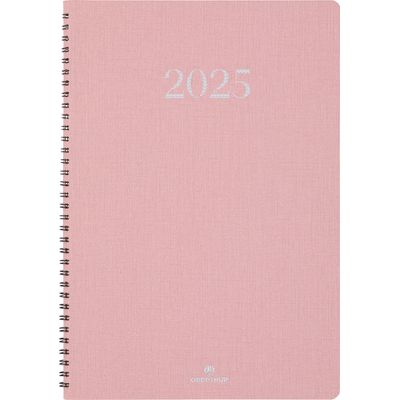 Agenda de poche spiralé Galway - 1 semaine sur 2 pages - 10 x 15 cm - rose - Oberthur