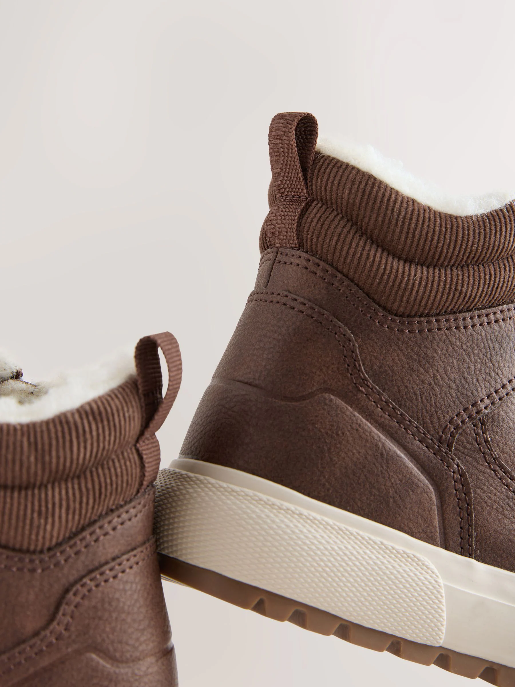 Chocoladebruin - Warm gevoerde hoge boots