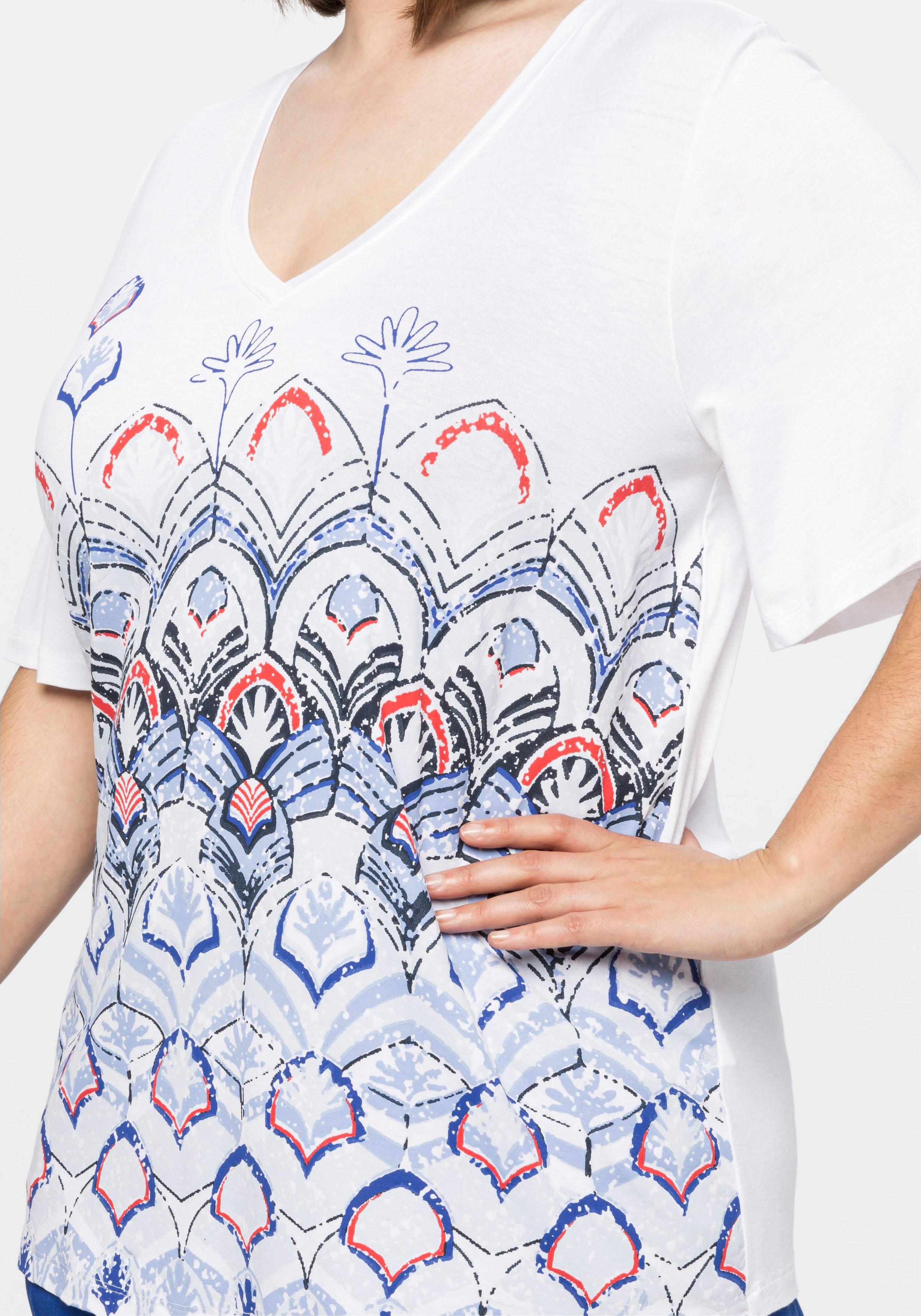 Shirt mit Frontdruck und Flügelärmeln