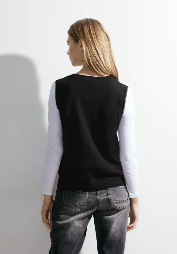Pullunder mit V-Ausschnitt - Black