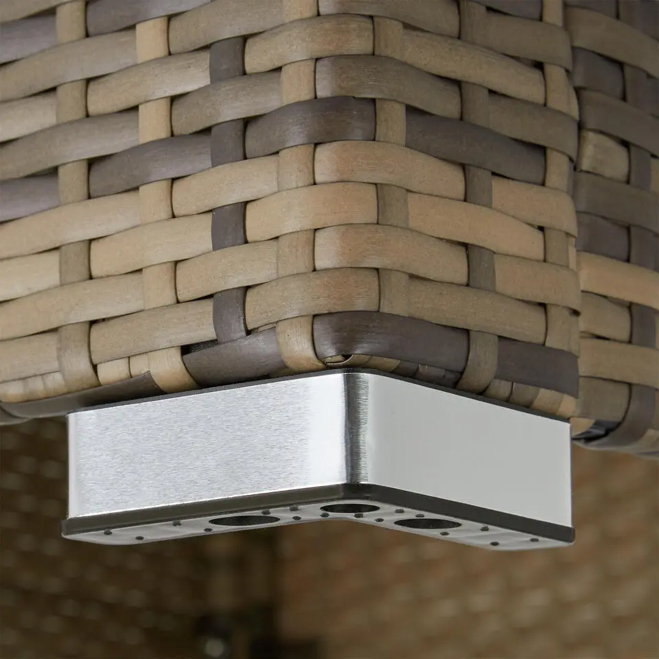 tectake - Loungeset Pisa met opbergbox kussens - wicker - naturel