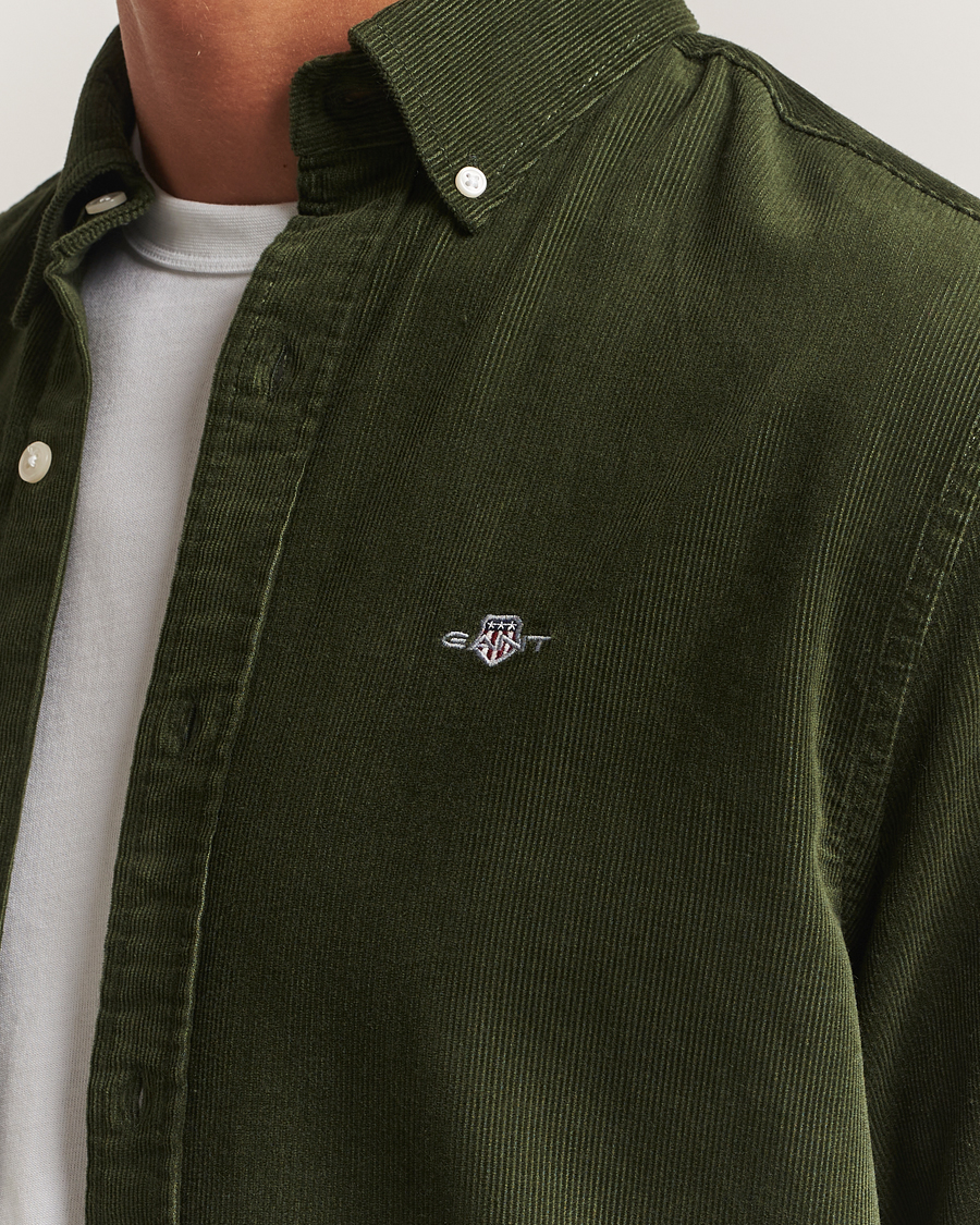 GANT Regular Fit Corduroy Shirt Country Green
