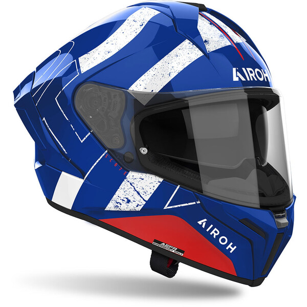 Airoh - Casque Matryx Scope Bleu / Blanc / Rouge / Brillant