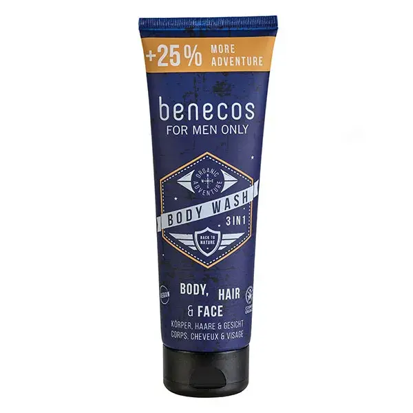 Gel de Banho Vegano 3 em 1 Benecos Masculino 250ml