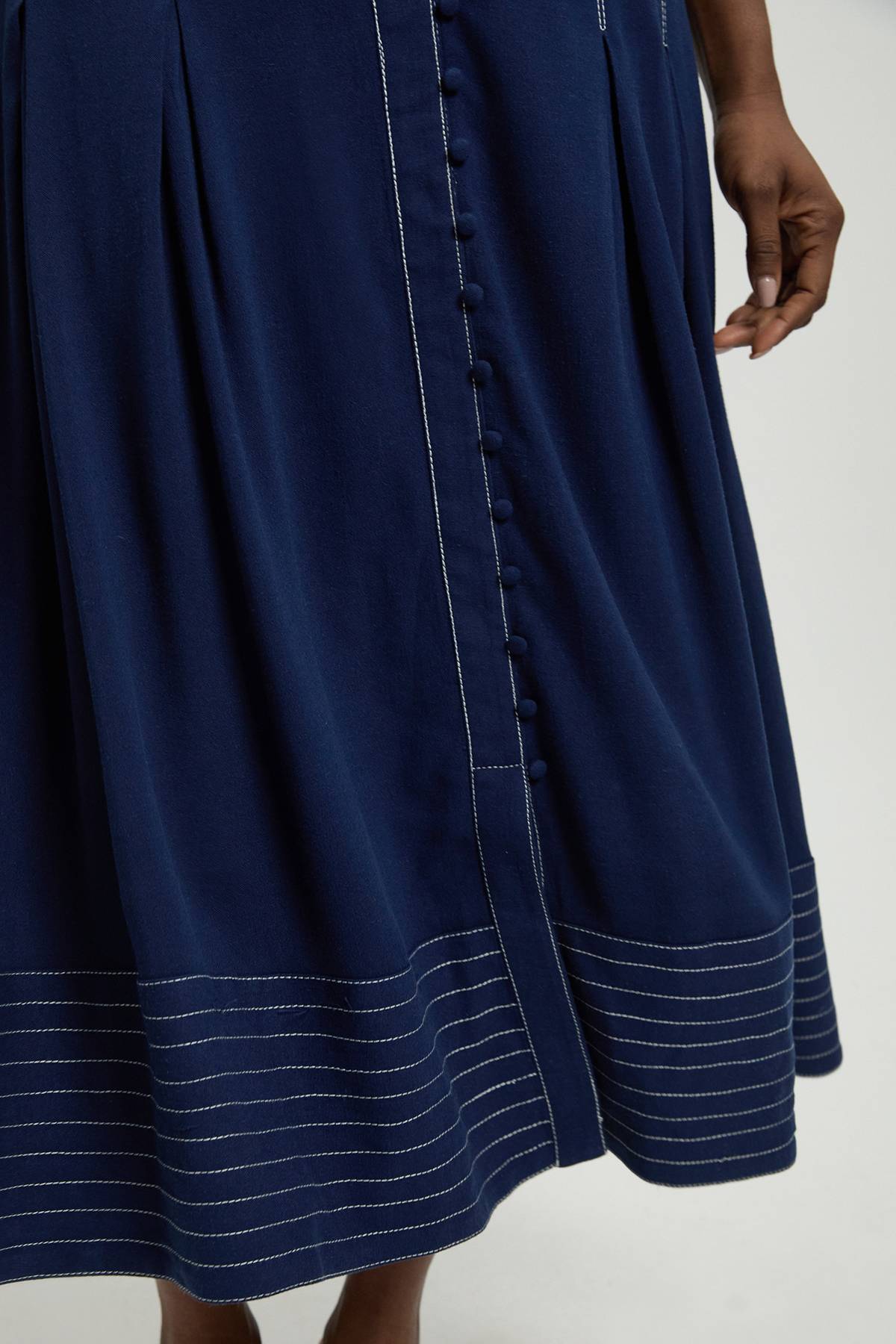 KarenMillen Robe Midi À Détails De Coutures Contrastantes Surpiquées