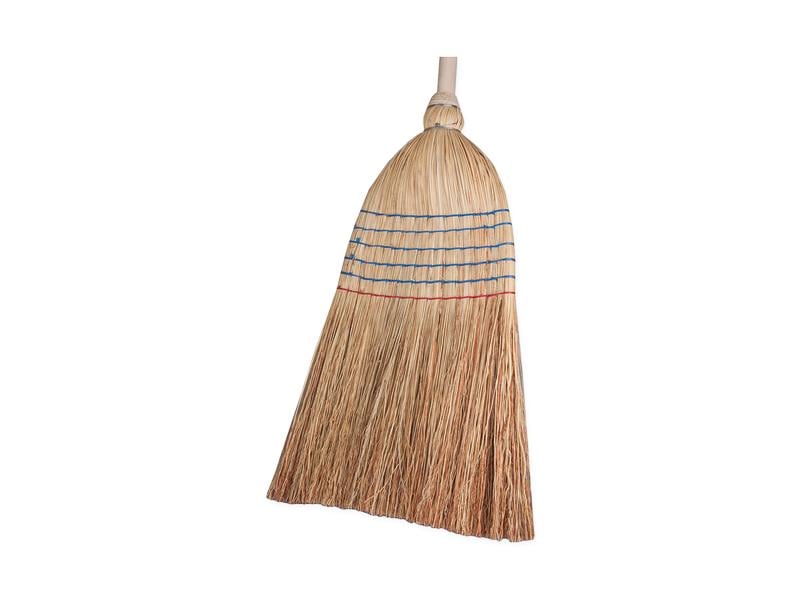 Edi Clean Reisbesen 6-Band Besen mit Holzstiel
