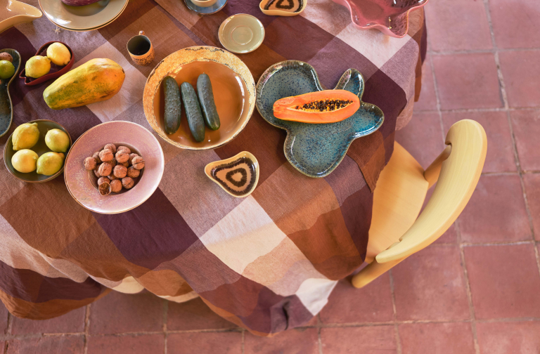 HKliving 70's Ceramic salade schaal Ø33 Sunflower
