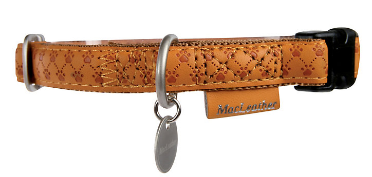 Collier réglable Mc Leather 20mm jaune