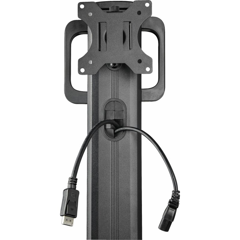 StarTech.com Pupitre de Travail Mobile avec Support Écran - Support pour Tour PC et Clavier - Chariot Ordinateur Ergonomique - Pupitre de Travail Debout Mobile Sur Roulettes