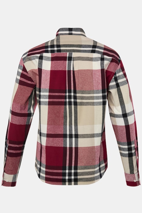 Karo-Flanellhemd, Langarm, Buttondown-Kragen, Modern Fit, bis 8 XL