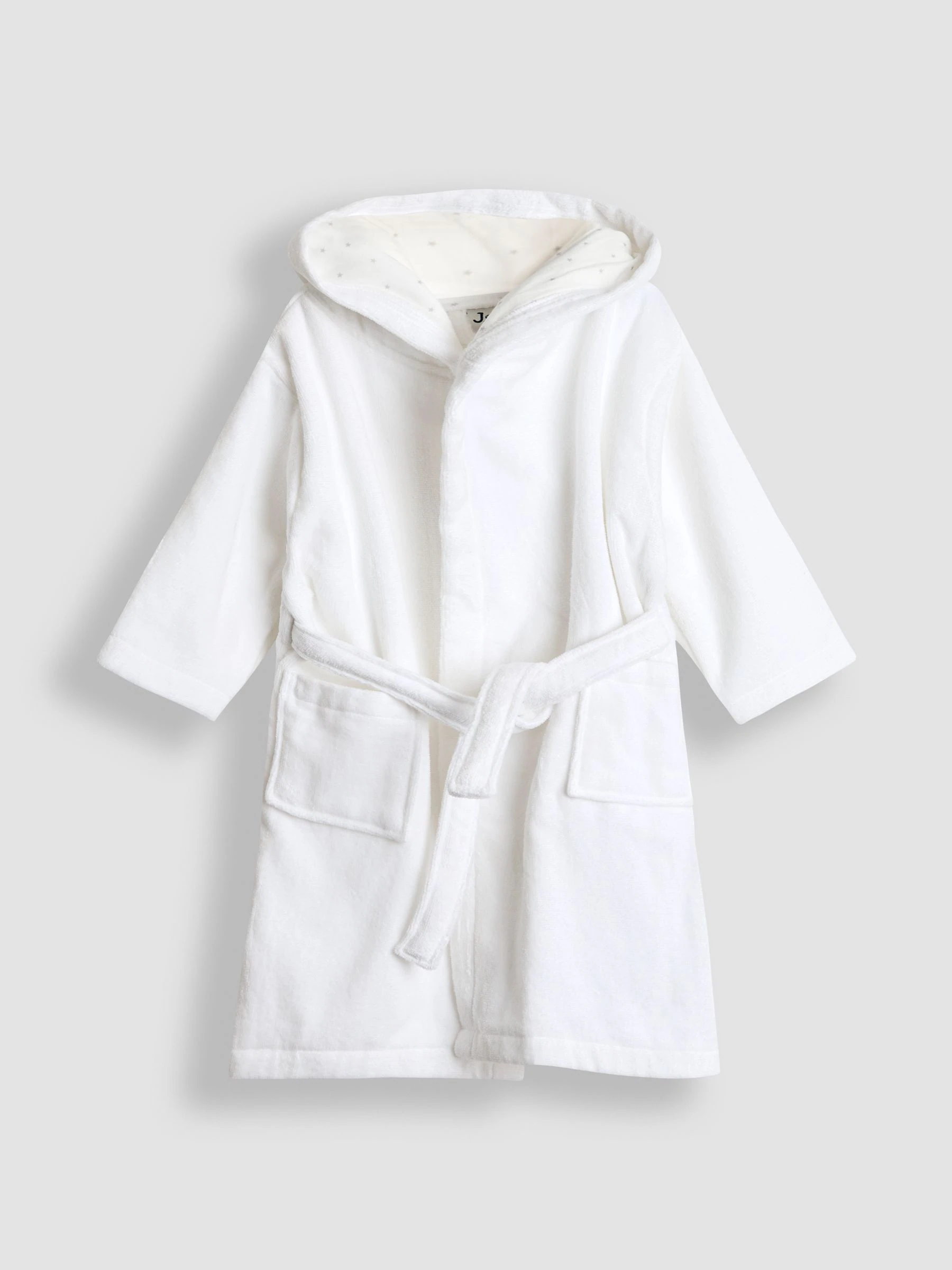 Wit - JoJo Maman Bébé Towelling Bath Robe
