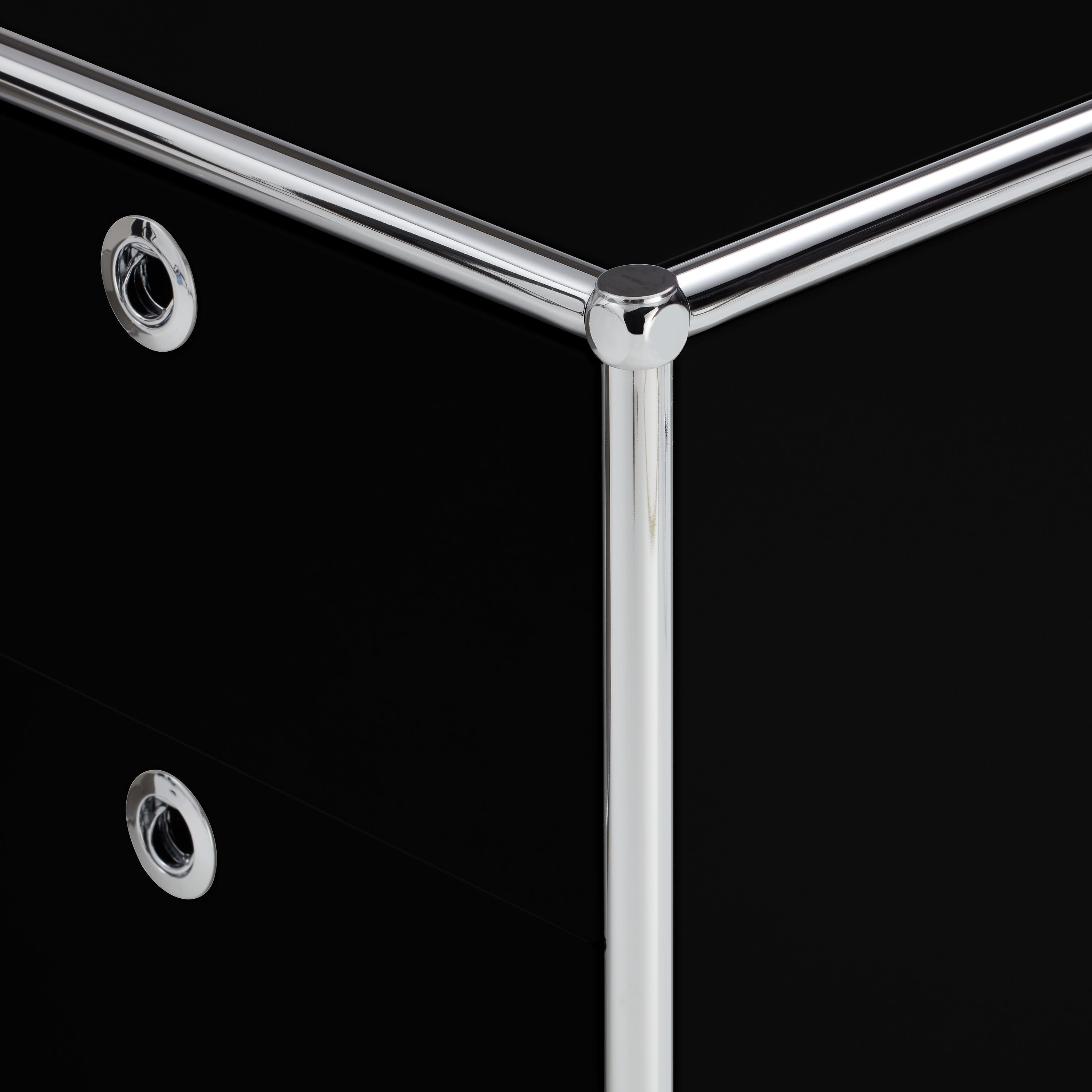 FLEXCUBE Eckschreibtisch - Schwarz / B: 152.0 cm x T: 115.0 cm x H: 80.0 cm