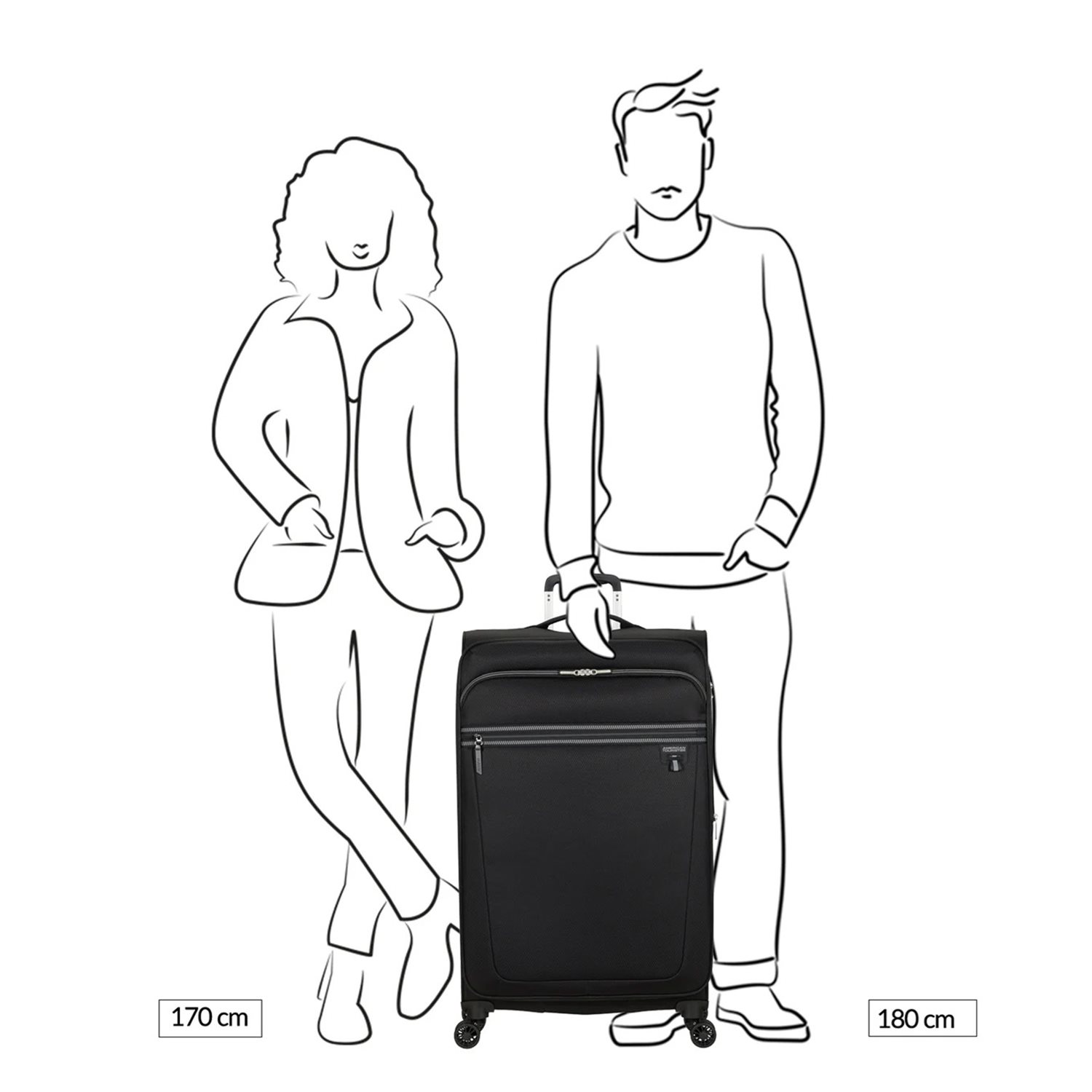American Tourister Aerospin Spinner L Exp stone basalt