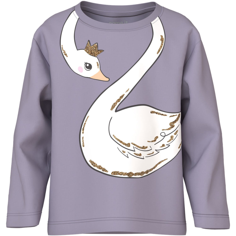 Køb Name It Lavender Gray Swan Princess Nmfvaliane Ls Nreg Top