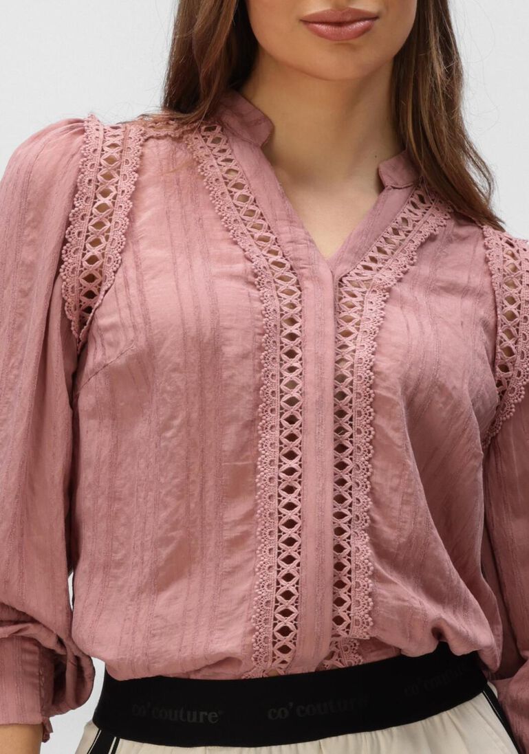 roze co'couture top kesi lace v-shirt
