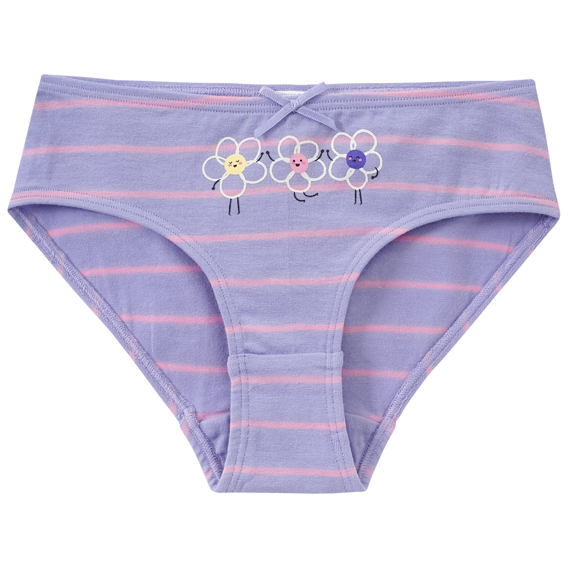 Topolino 3 Mädchen Slips mit Blümchen-Print helllila / creme