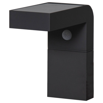 Eglo solar wandlamp Baracconi met bewegingssensor zwart
