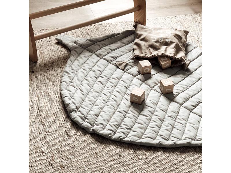 Toddlekind Krabbeldecke Leaf Mat Stone Blatt-Spielmatte aus Bio-Baumwolle