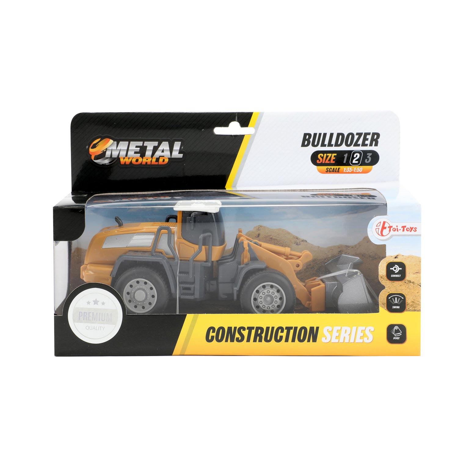 METAL Bouwvoertuig -wiellader 1:55